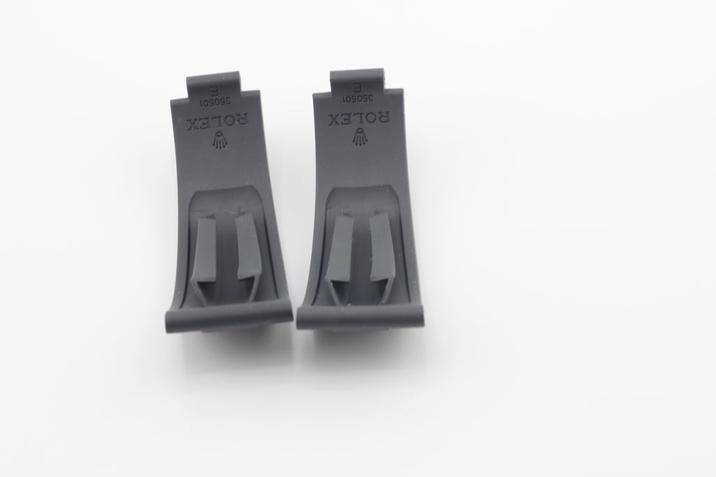 Rolex Daytona Oysterflex Black Rubber Silicon Diver Strap SET 20mm (E + E)
