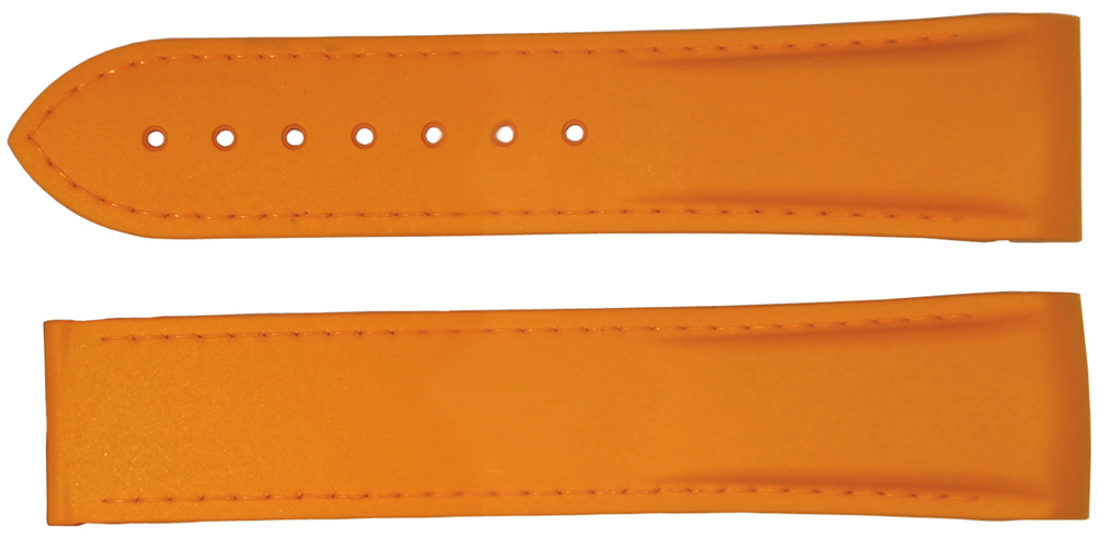 Omega Orange Rubber Strap 20mm for Deployment Buckle
