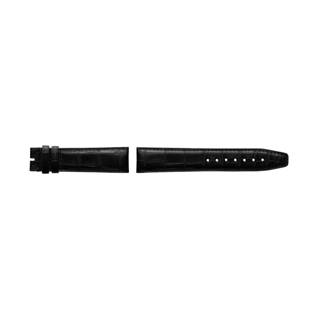 New OEM IWC Black Alligator Watch Strap – 20mm/18mm | Black Stitching | Black Lining | Pin Buckle